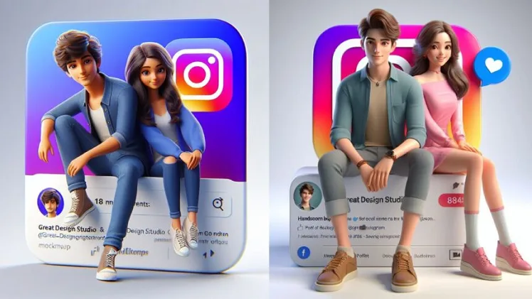 bing ai image generator 3d instagram